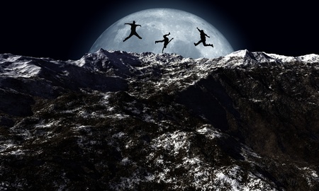 moon and danceの写真素材