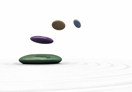 zen stones for meditation and relaxの写真素材
