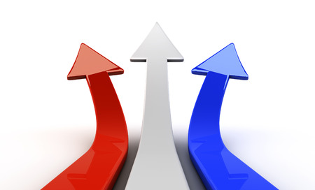 3d arrows, concept of successの写真素材