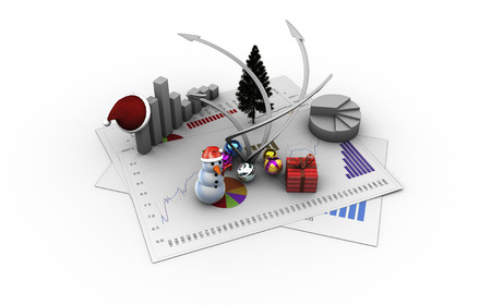 concept image of the economy in winterの写真素材