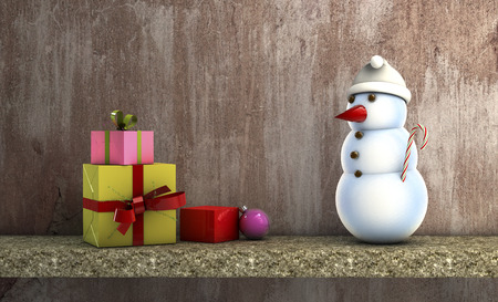 illustration concept decorated Christmas giftsの写真素材