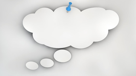 concept idea or thought as a cloudの写真素材