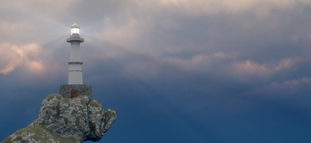 lighthouse and cloudsの写真素材