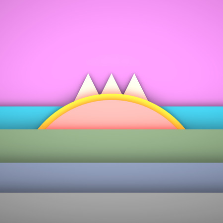 illustrations geometric design with different colorsの写真素材