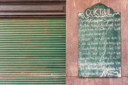 poster with typical tapas restaurantの写真素材