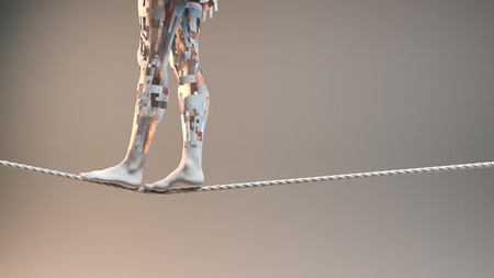 concept of balance and stability, ropeの写真素材