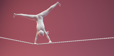 concept of balance and stability, ropeの写真素材