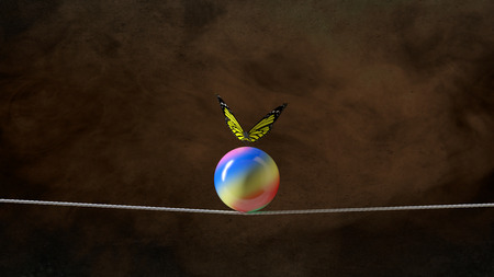 concept of balance and stability, ropeの写真素材