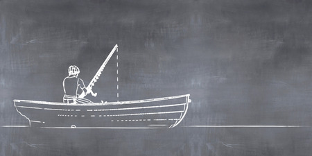 illustration of llaud traditional boat in the Balearic Islands, Spainの写真素材