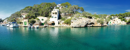 Coastal village of cala figuera, in mallorca, spainの写真素材