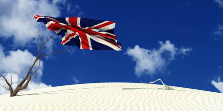3d illustration of the britain flagの写真素材