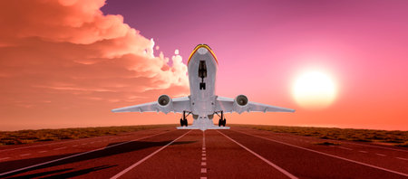 3d illustration of  passenger plane