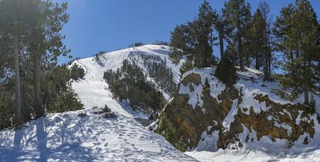 landscape of mountains in Andorraの写真素材