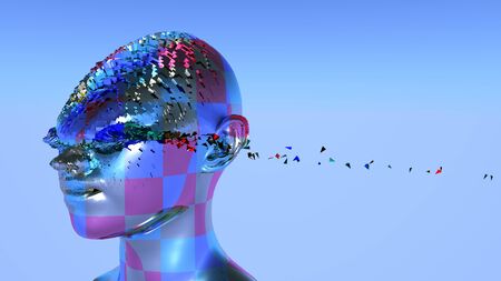 3d illustration of the concept of thought, psychology and ideasの写真素材