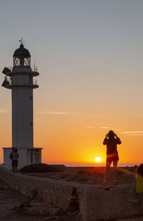  formentera lighthouse in spainの写真素材