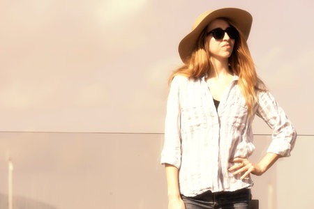 Woman sightseeing in Palma de Mallorca,spain