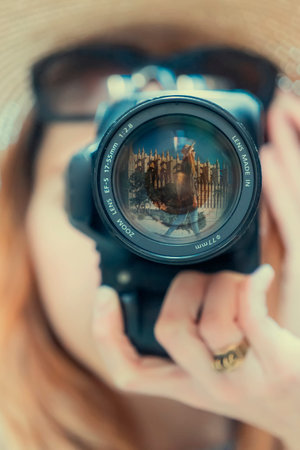 Woman sightseeing in Palma de Mallorca
