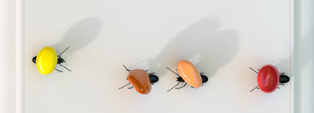 concept work, team of ants moving stones 3d illustrationの写真素材
