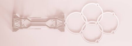 3d illustration of infographic templateの写真素材