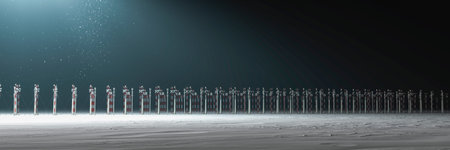 3d illustration, various communication antennas