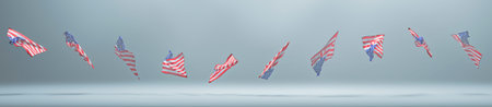 3d illustration, national flag of United States of america