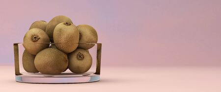 3d illustration, healthy eating concept, fruitsの写真素材