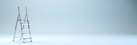 3d illustration, concept complement and mechanic workshop tools,shop ladderの写真素材