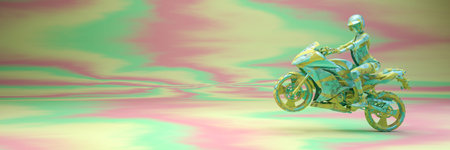 3d illustration, concept vehicles, motorcycle, components and accessories