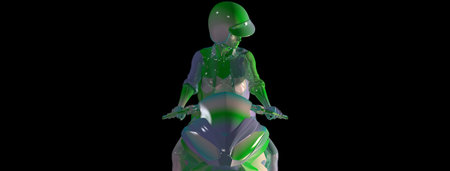 3d illustration, concept vehicles, motorcycle, components and accessories