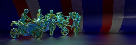 3d illustration, concept vehicles, motorcycle, components and accessoriesの写真素材