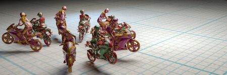 3d illustration, concept vehicles, motorcycle, components and accessoriesの写真素材