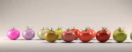 3d illustration, healthy eating concept, tomatoの写真素材