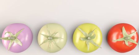 3d illustration, healthy eating concept, tomatoの写真素材