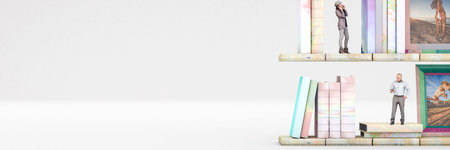 3d illustration, shelf with various items
