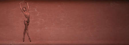 3d illustration, painted model posing in studioの写真素材