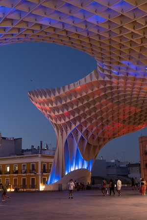 SEVILLE, SPAIN 25 JUNE 2022: Metropol Parasol.