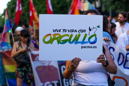 Seville, Spain, June 25, 2022: GAY PRIDE DAY IN SEVILLE.のeditorial素材