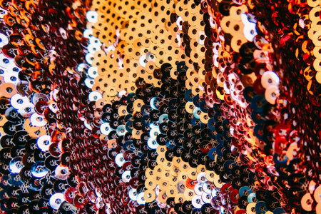 A Background aesthetic texture with sequin glitteの写真素材