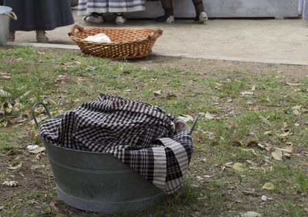Gadgets for washing clothes in the 1890s.の写真素材