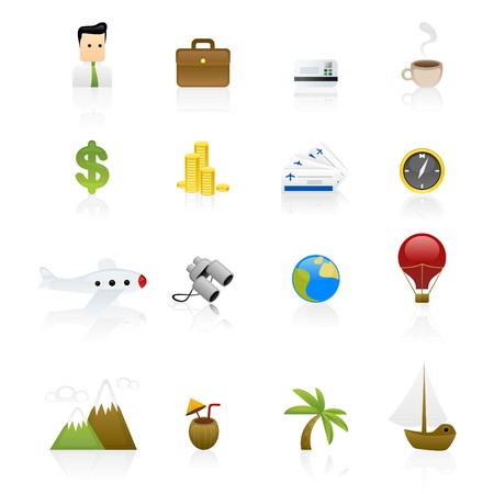 Business and travel iconsのイラスト素材