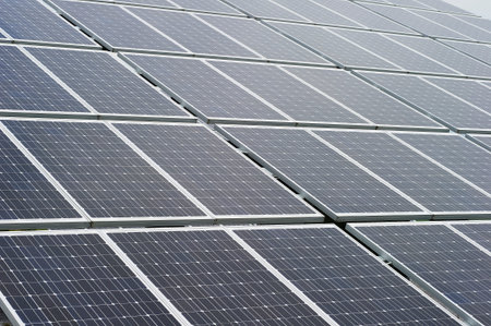 Solar cells at the Alava Technology Park in MiÃ±ano, Basque Country, Spain