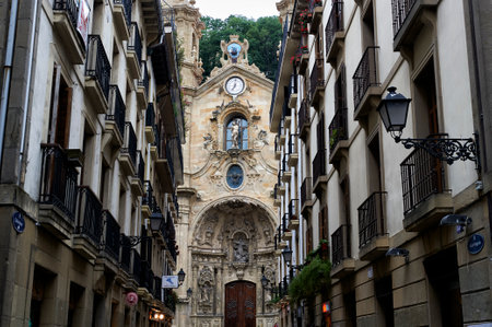 BaÃ­slica Santa MarÃ­a del Coro, Donostia, San Sebastian, Guipuzcoa, Basque Country, Euskadi, Euskal Herria, Spain, Europeのeditorial素材