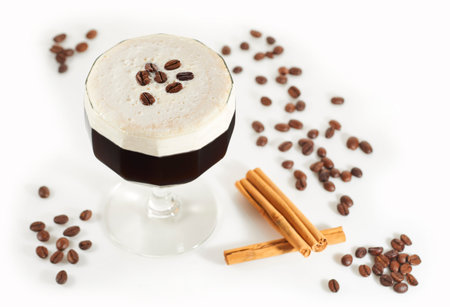Espresso Martini on the White Background