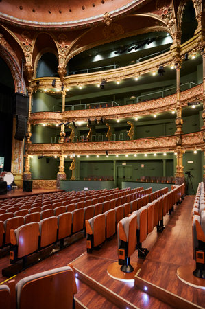 Campos Eliseos Theater, Bilbao. Bizkaia. Biscay. Basque Country. Euskadi. Basque Country. Spain.のeditorial素材