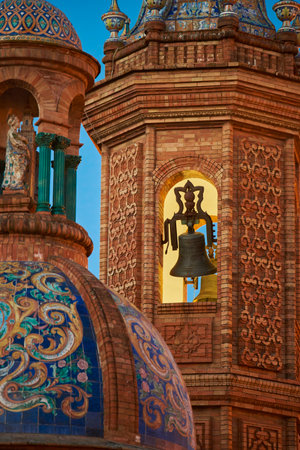 Chapel of the Virgin of CarmÃ©n by Anibal Gonzalez in the city of Seville, Andalusia, Spain, Europeのeditorial素材
