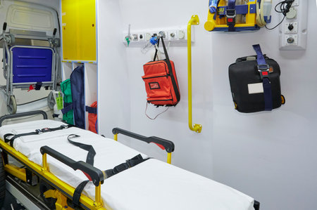 Interior of ambulanceのeditorial素材