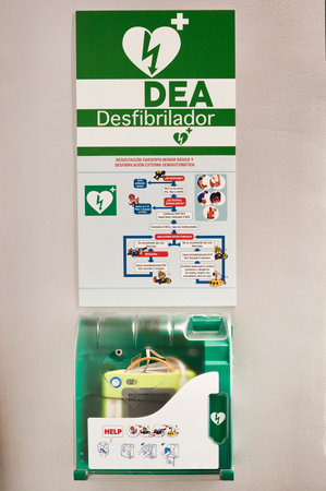 Defibrilator and first aid equipmentのeditorial素材