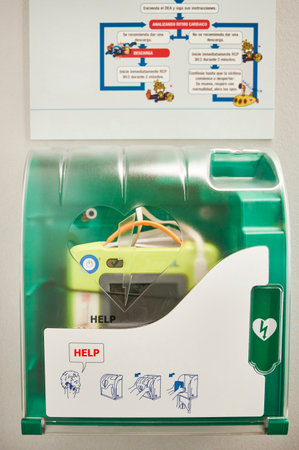 Defibrilator and first aid equipmentのeditorial素材