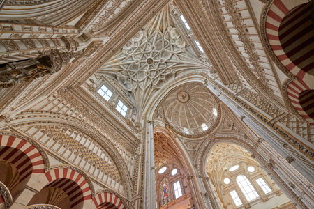 Interior of the Mezquita (Cathedral-Mosque), Cordoba, Andalucia, Spainのeditorial素材