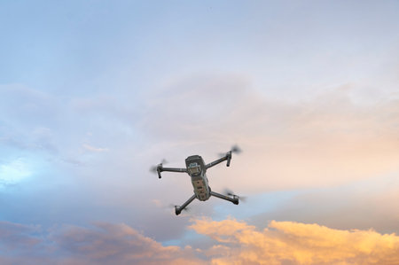 Mavic 2 in flight droneのeditorial素材